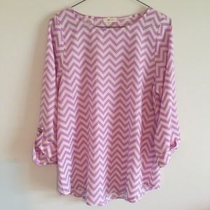 Everly Chevron Pattern Blouse
